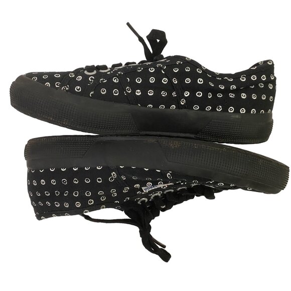 Superga x 10 Corso Como S009J40 Canvas Contrasting Circle Print Black 39 EU - Picture 4 of 11